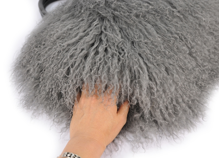 New arrival Jtfur Wholesalers China Supplier Nevy Ladies Feather Bag Women Real Sheep Fur Hand Bag