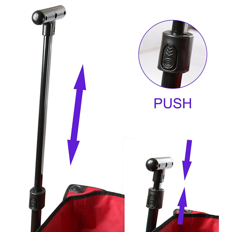 cart portable foldable trolley camping folding camping trolley 4 wheel camping picnic basket trolley
