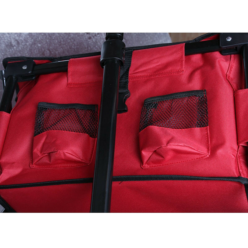 cart portable foldable trolley camping folding camping trolley 4 wheel camping picnic basket trolley