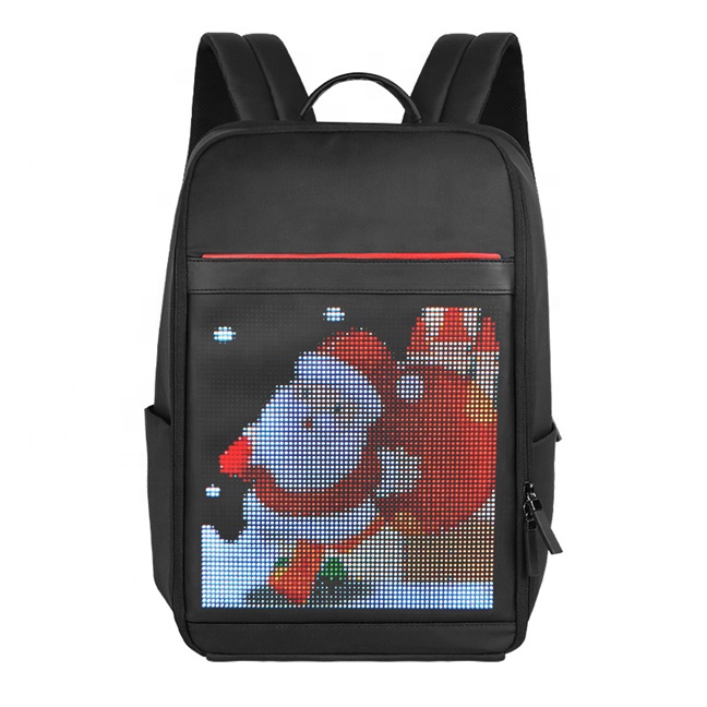2022 Portable Waterproof Dynamic Flexible Red Smart Digital Led Backpack Bag For Valentines Adult Gi