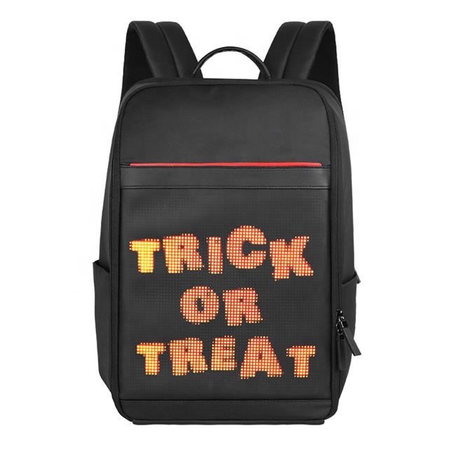 2022 Portable Waterproof Dynamic Flexible Red Smart Digital Led Backpack Bag For Valentines Adult Gi