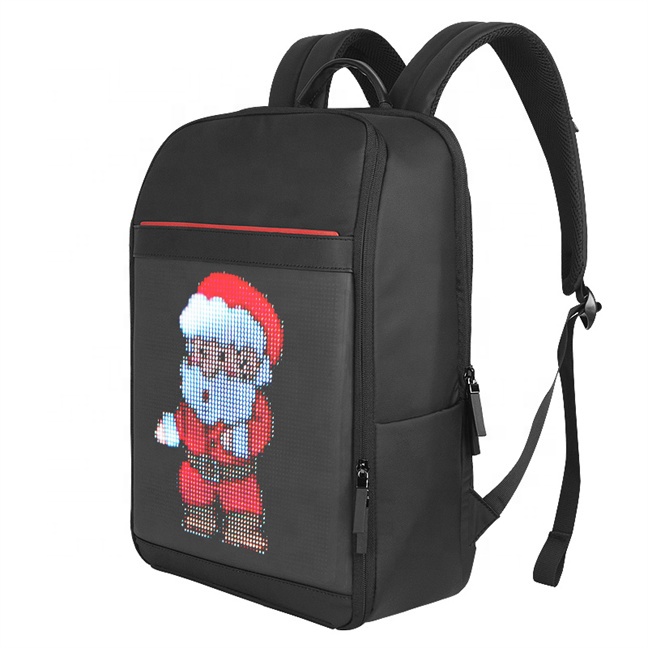 2022 Portable Waterproof Dynamic Flexible Red Smart Digital Led Backpack Bag For Valentines Adult Gi