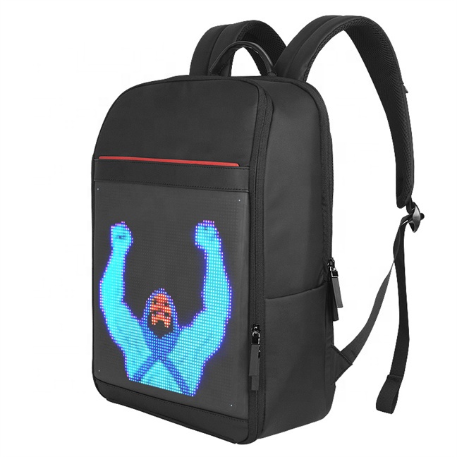 2022 Portable Waterproof Dynamic Flexible Red Smart Digital Led Backpack Bag For Valentines Adult Gi