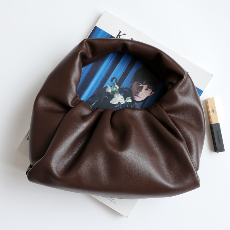 Fashion Pouch Genuine Soft Leather Women Cloud Bag New Handbag Clutch Bag Dumpling Shoulder Bag