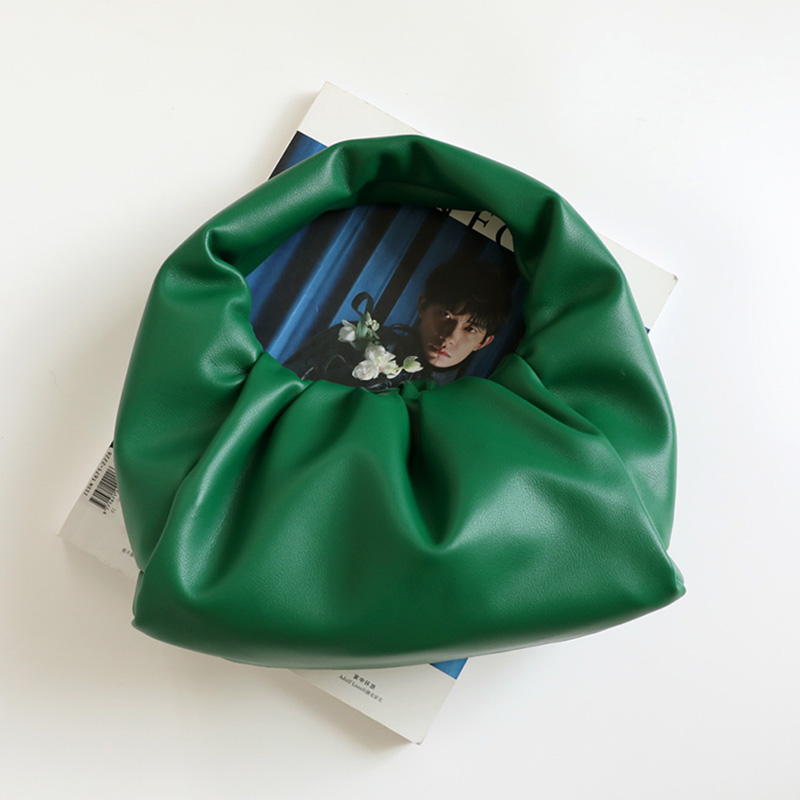 Fashion Pouch Genuine Soft Leather Women Cloud Bag New Handbag Clutch Bag Dumpling Shoulder Bag