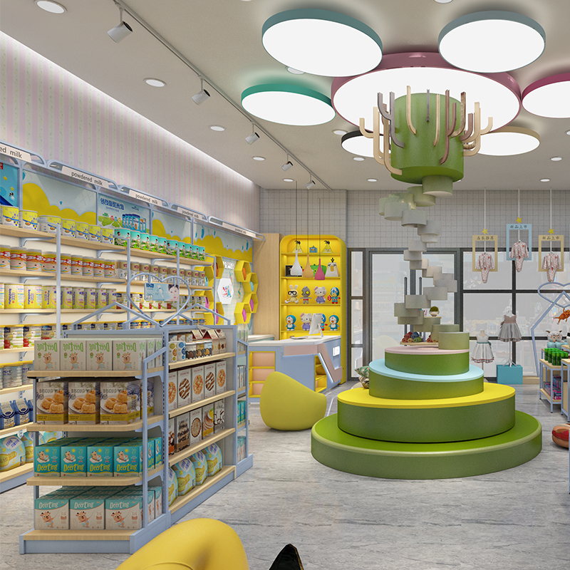 Fancy Baby Shop Design Decoration Baby Store Display Shelf for Maternal and Infant Supplies