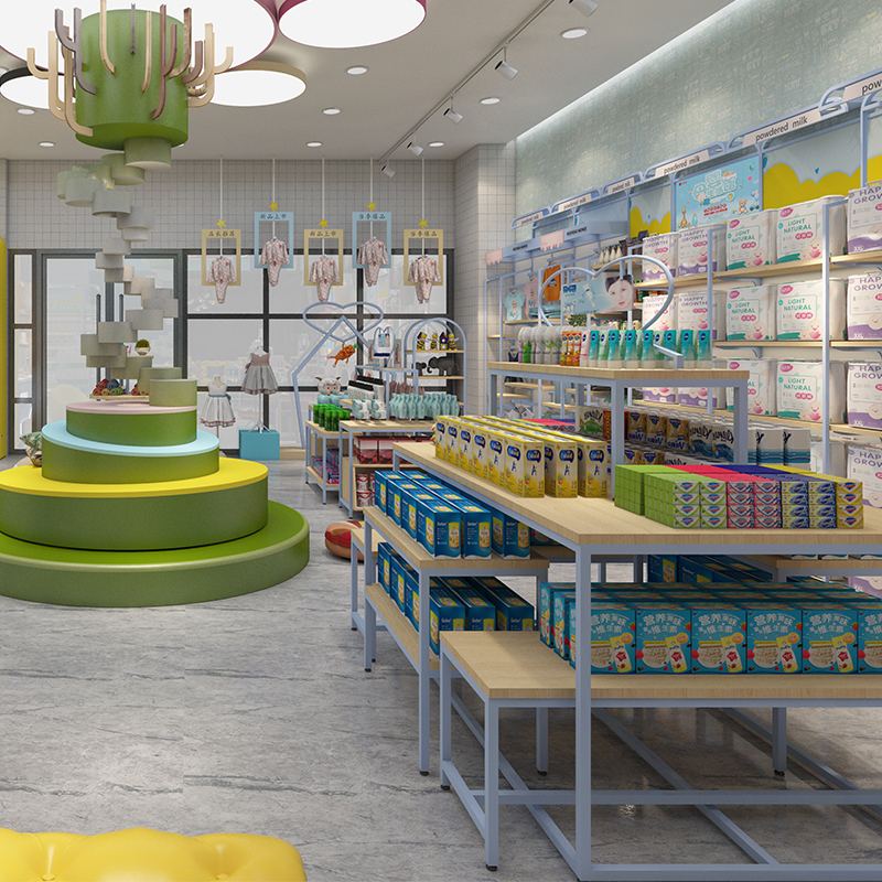 Fancy Baby Shop Design Decoration Baby Store Display Shelf for Maternal and Infant Supplies