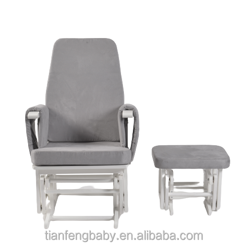Indoor UK Popular Mother Caring Baby Bestselling Breastfeeding Glider Chair with Stool