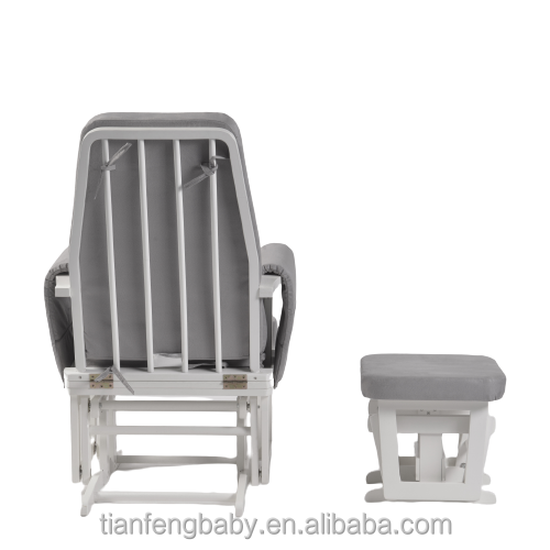 Indoor UK Popular Mother Caring Baby Bestselling Breastfeeding Glider Chair with Stool
