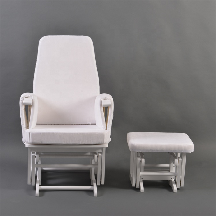 Indoor UK Popular Mother Caring Baby Bestselling Breastfeeding Glider Chair with Stool