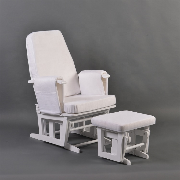 Indoor UK Popular Mother Caring Baby Bestselling Breastfeeding Glider Chair with Stool