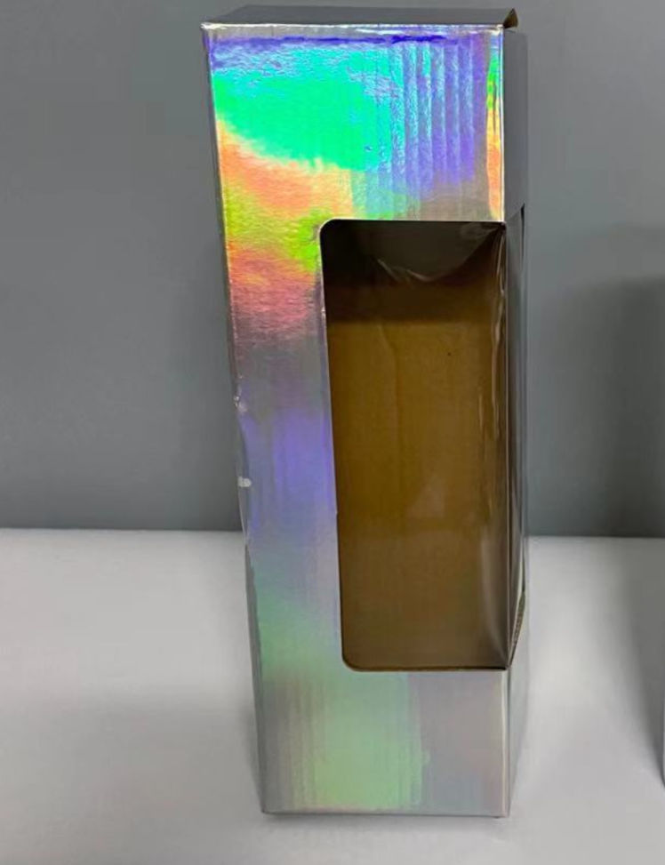 US Warehouse 20oz Window Box Gift Set Stainless Steel Holographic Box Double Wall Sublimation Straig