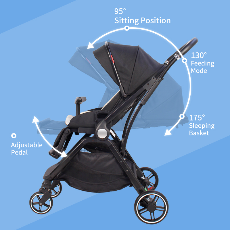New Born Classic Baby Buggy, China Reversible Stroller Baby Murah, Hot Sale Aluminum Frame Stroller 