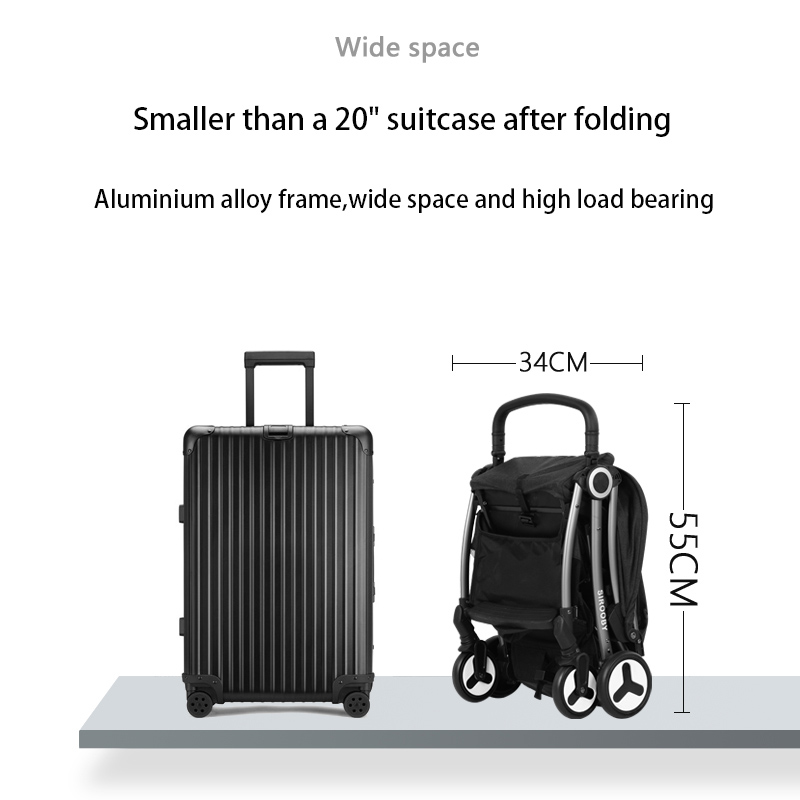 Suitcase Folded Baby Stroller Sleeping Basket Baby Stroller For Newborn Baby