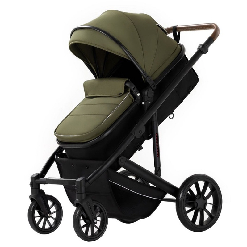2022 OEM Amazon hot models 3 in 1 Stroller baby stroller can sit and lie four-wheel shock absorption
