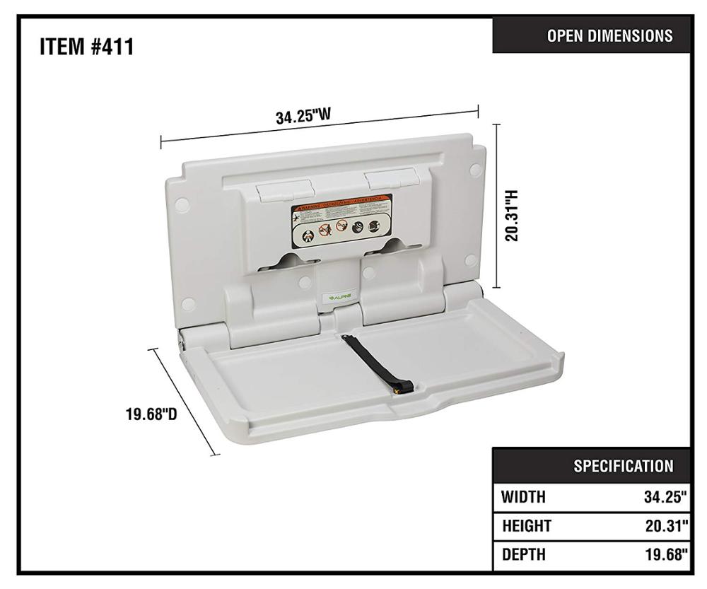 Baby changing station baby changing table diaper station Horizintal model fall down