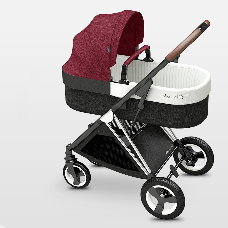 High view baby stroller can sit or lie down two-way shock absorbent portable folding baby stroller