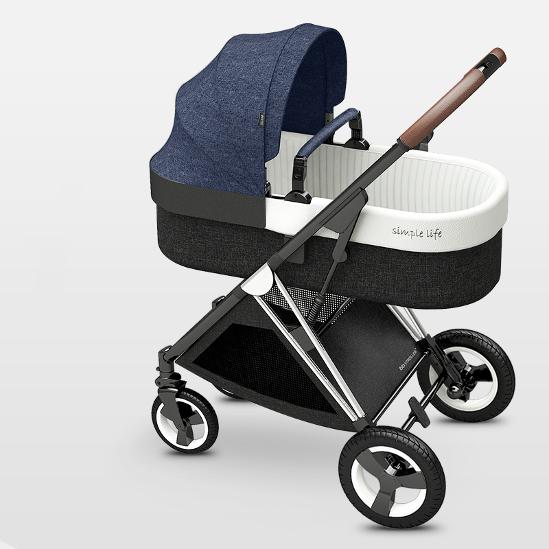 High view baby stroller can sit or lie down two-way shock absorbent portable folding baby stroller