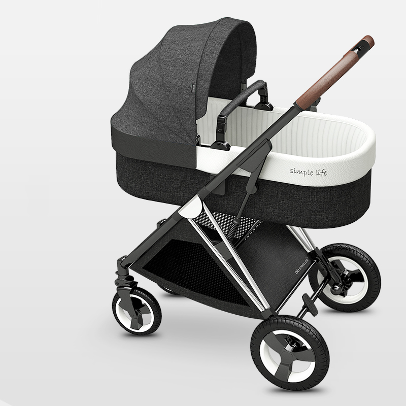 High view baby stroller can sit or lie down two-way shock absorbent portable folding baby stroller