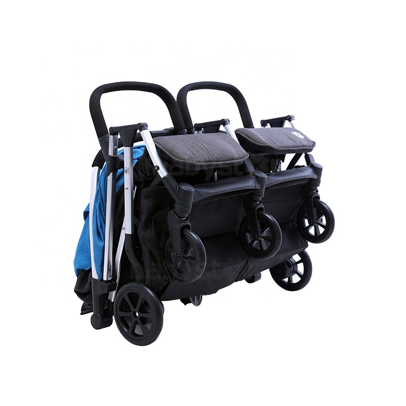 Babyster Aluminum one -hand folding   twin cool  baby stroller for new born baby
