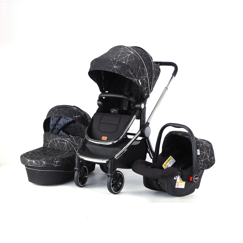 Baby stroller Two way sitting and lying portable folding high landscape newborn 3 in 1 baby stroller