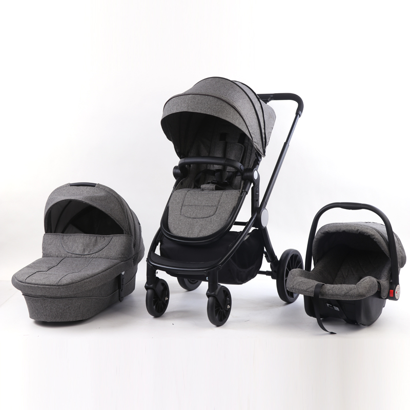 Baby stroller Two way sitting and lying portable folding high landscape newborn 3 in 1 baby stroller