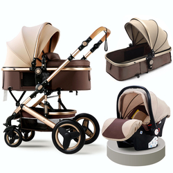 Infant Stroller with Reversible Seat Newborn Stroller ,with Baby Bassinet Stroller