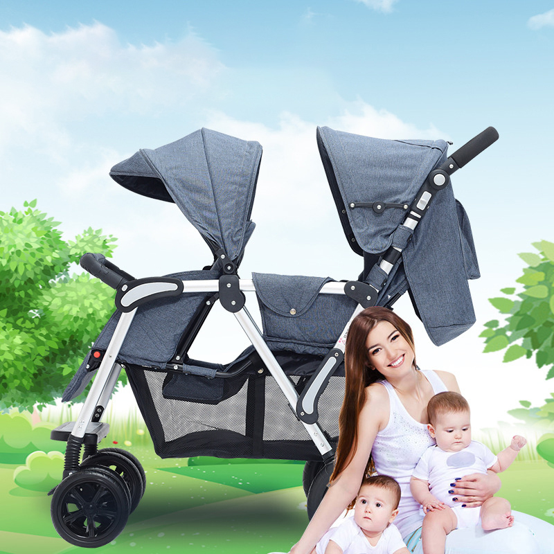 factory wholesale baby stroller for twins  A stroller that can ride 2 babies