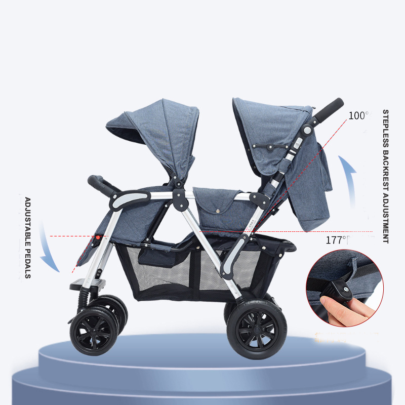 factory wholesale baby stroller for twins  A stroller that can ride 2 babies