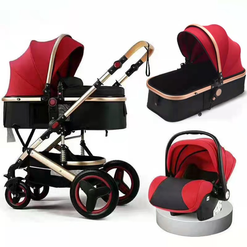 best selling quality hot mom luxury Baby babi jogger newborn Stroller 3 in 1 pram foldable 3 pieces 