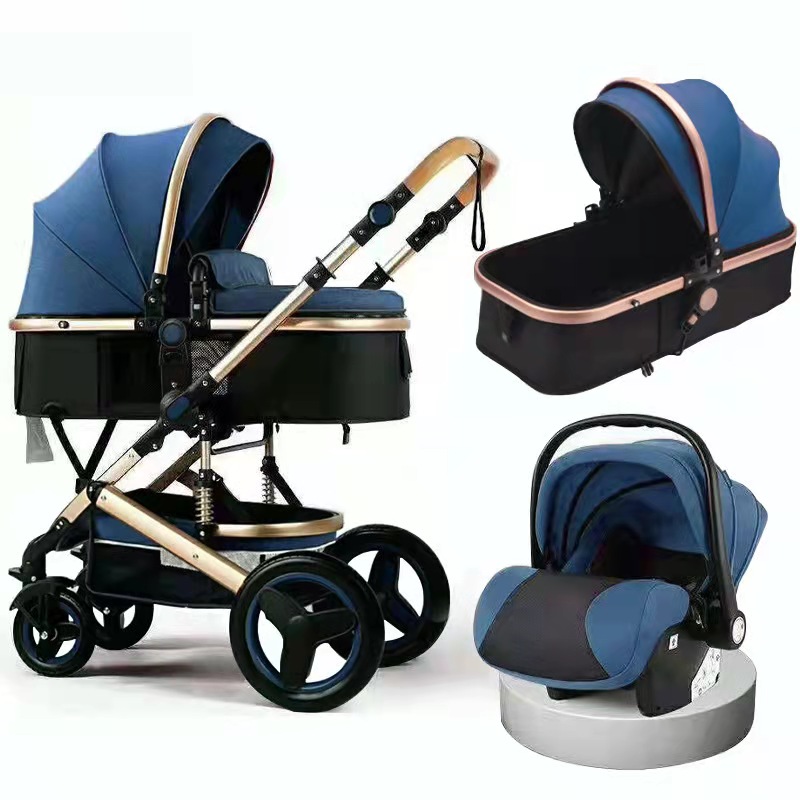 best selling quality hot mom luxury Baby babi jogger newborn Stroller 3 in 1 pram foldable 3 pieces 