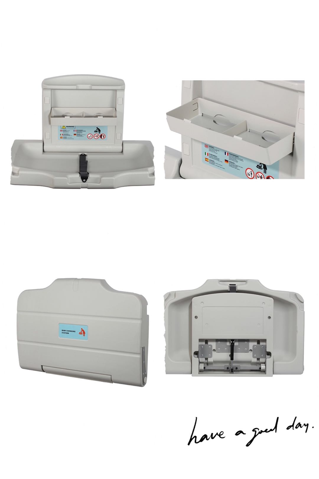 Good Quality Plastic Public Restroom Baby Changing Station Table For Public Restroom