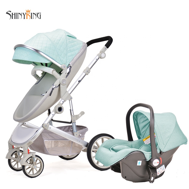 2022 Luxury High landscape stroller egg shape baby carriage high view 3 in 1 baby strollers walkers
