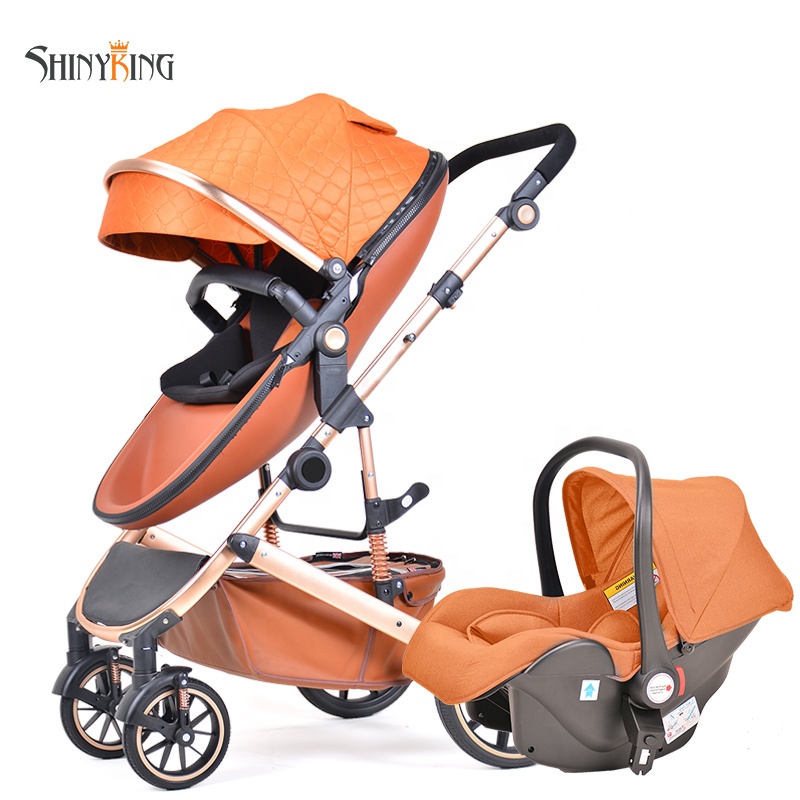 2022 Luxury High landscape stroller egg shape baby carriage high view 3 in 1 baby strollers walkers