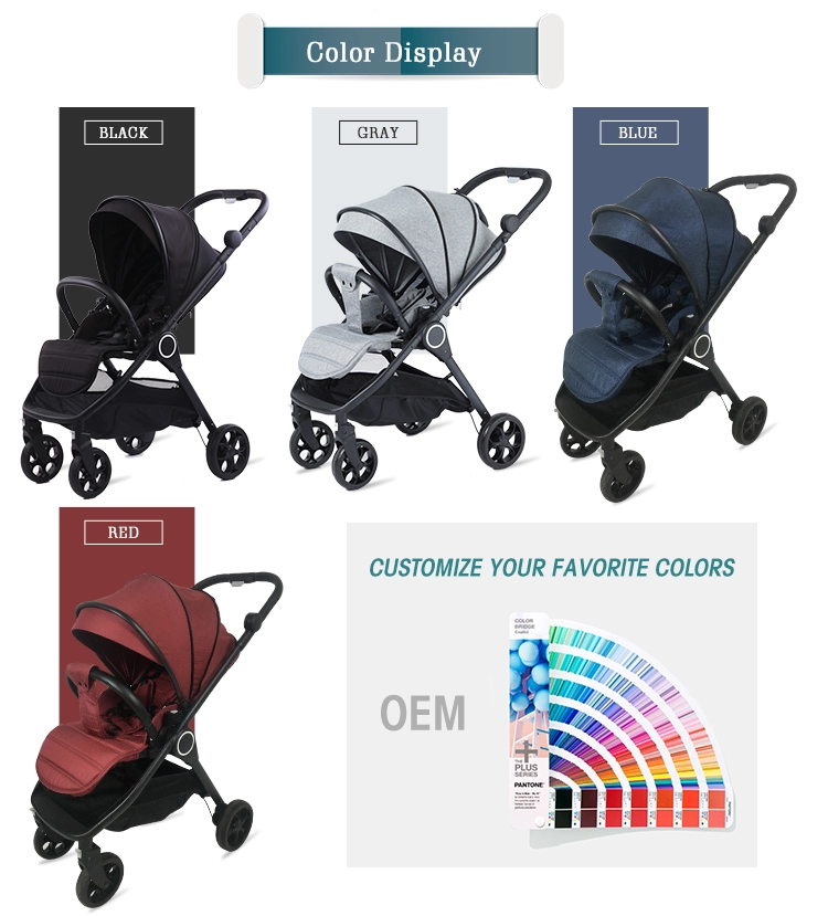 2021 baby stroller private label big/ wheel stroller high landscape stroller baby 3 in1