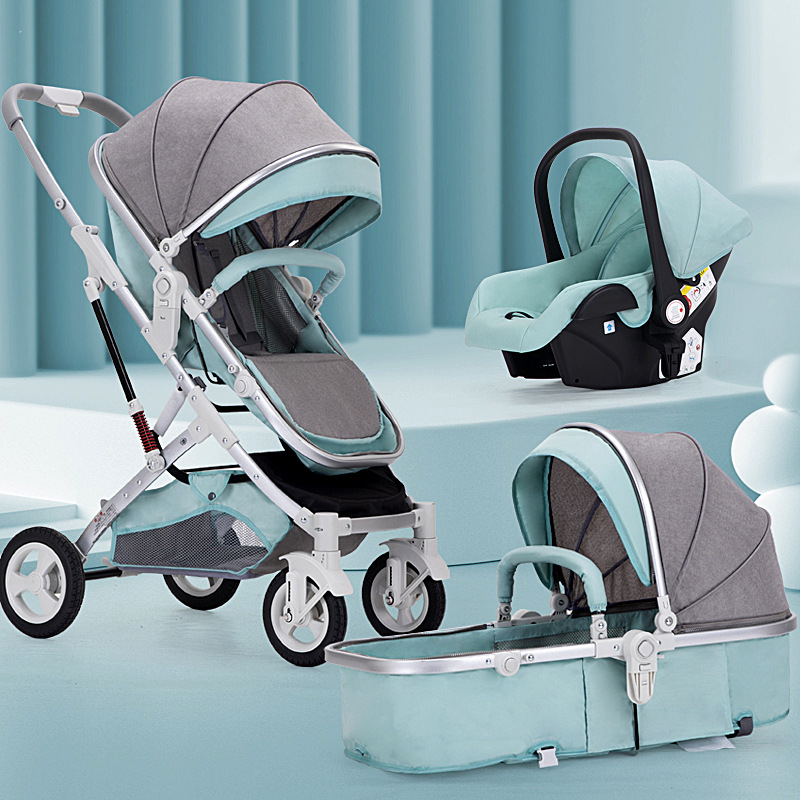 High Quality Baby Stroller 3 In 1 Baby Pram Travel System Baby Carrier Adjustable