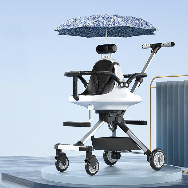 2022 the latest design for double baby walking portable collapsible two-way high landscape/4 wheel b