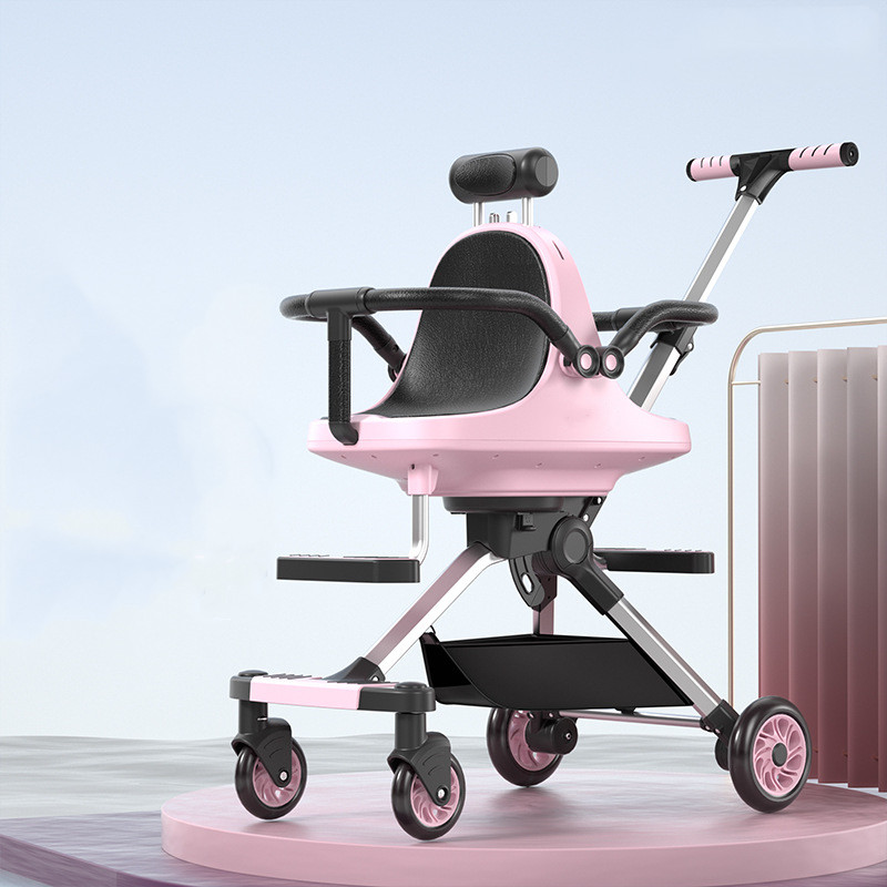 2022 the latest design for double baby walking portable collapsible two-way high landscape/4 wheel b