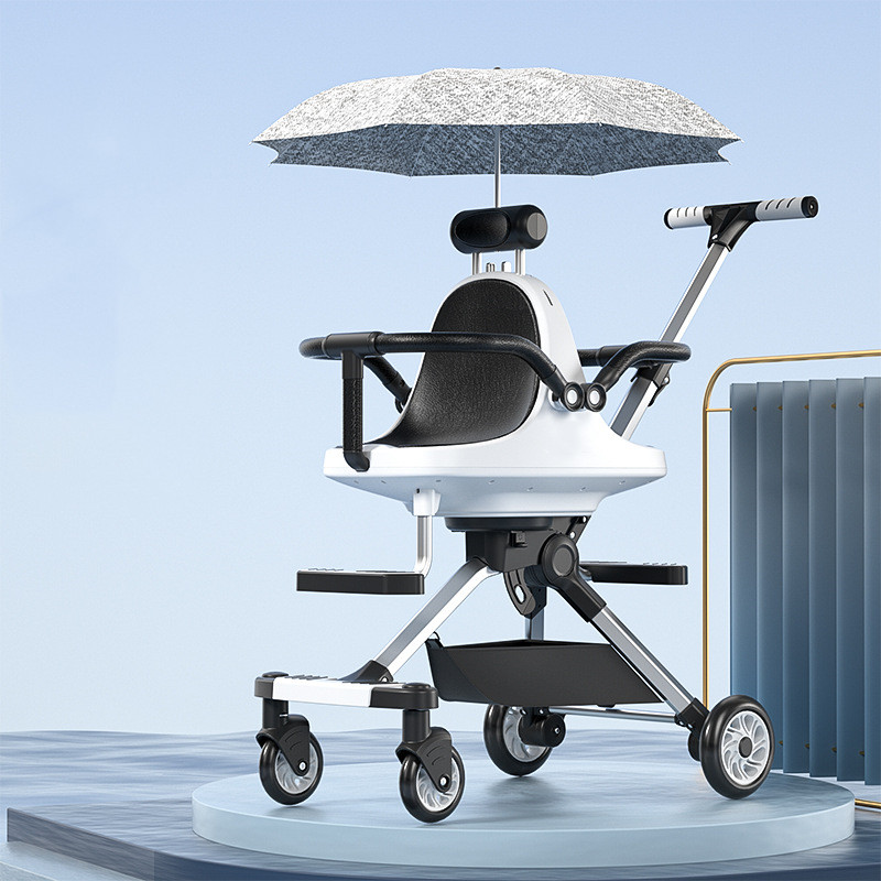 2022 the latest design for double baby walking portable collapsible two-way high landscape/4 wheel b