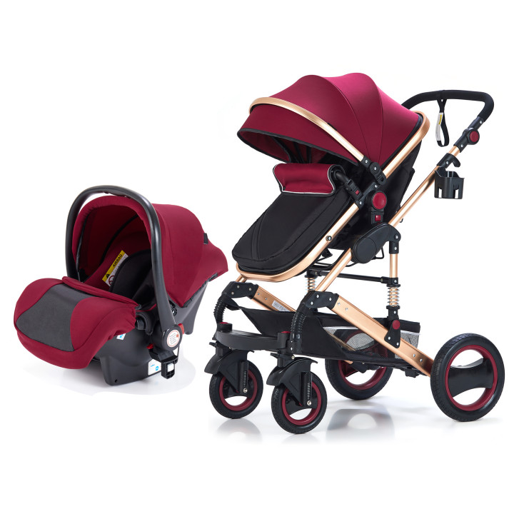 3 in 1 stroller car seat combo oem service baby stroller with rain cover for carriage kids new born 