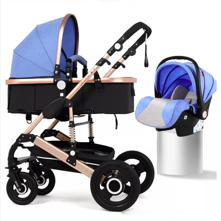 3 in 1 stroller car seat combo oem service baby stroller with rain cover for carriage kids new born 