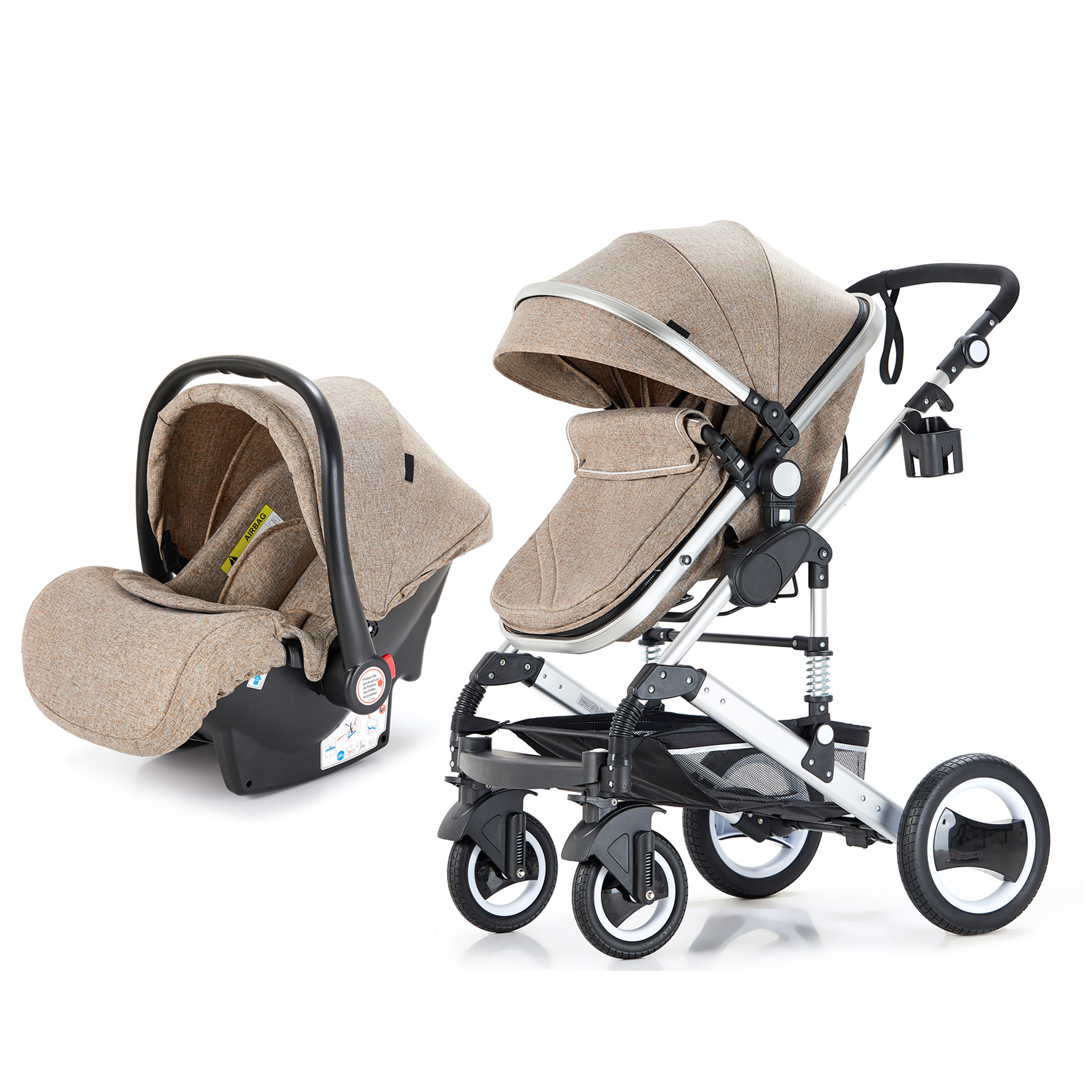 3 in 1 stroller car seat combo oem service baby stroller with rain cover for carriage kids new born 