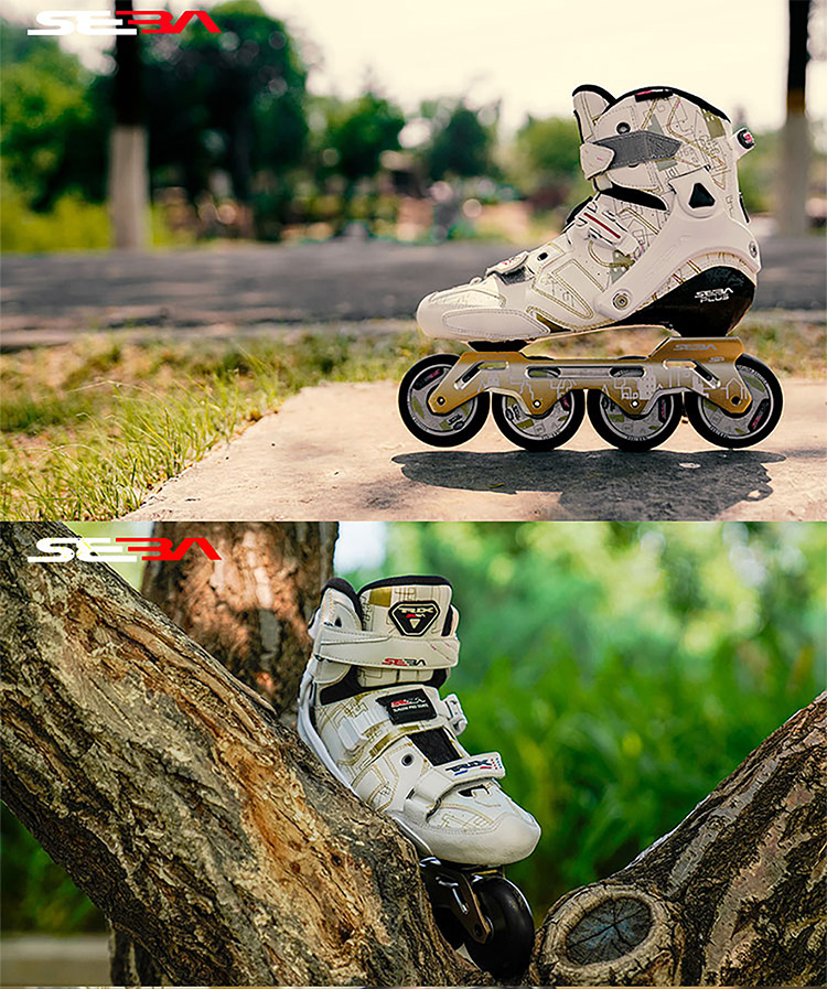 MACCO flat fancy roller skates adult roller skates SEBA graffiti white gold roller skates TRIX Saint