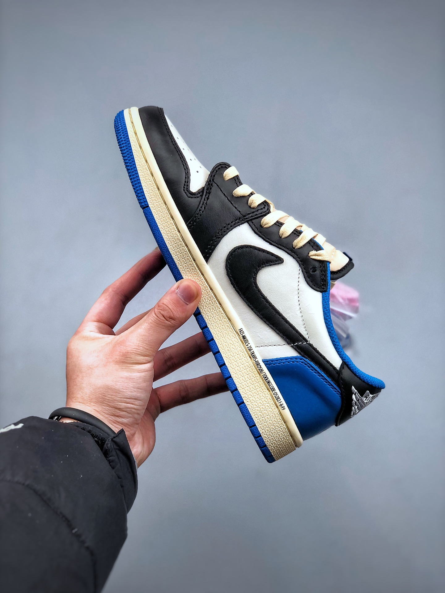 Hot Nike Brand Fragment Design Nike Air Jordan 1 Low OG Military Blue  Casual Basketball Shoe