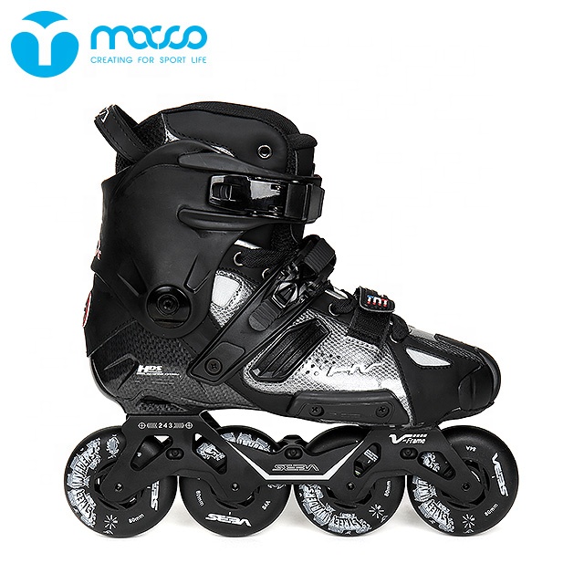 MACCO/SEBA professional slalom inline skate fitness skates ILQ-9 fiber 4 pu wheels Velcro-tape adult