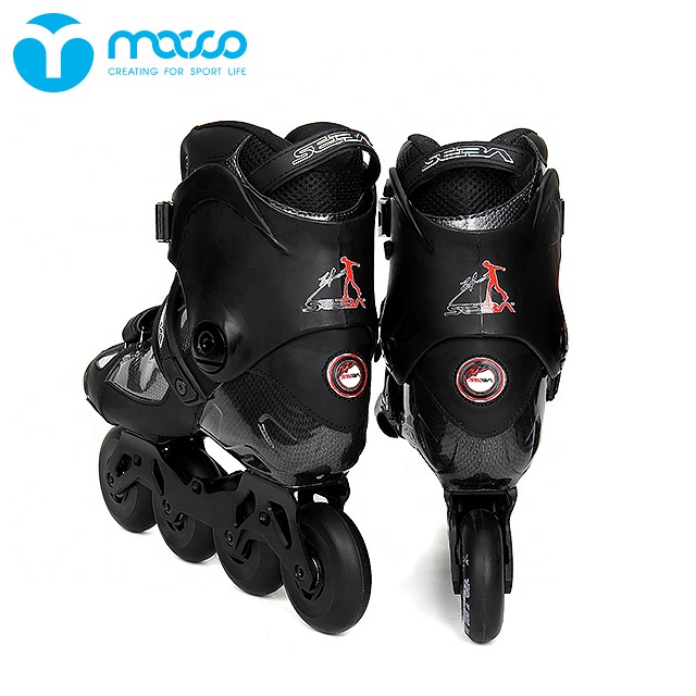 MACCO SEBA professional inline skate fitness skates fiber 4 pu wheels Velcro-tape adult CNC rockered