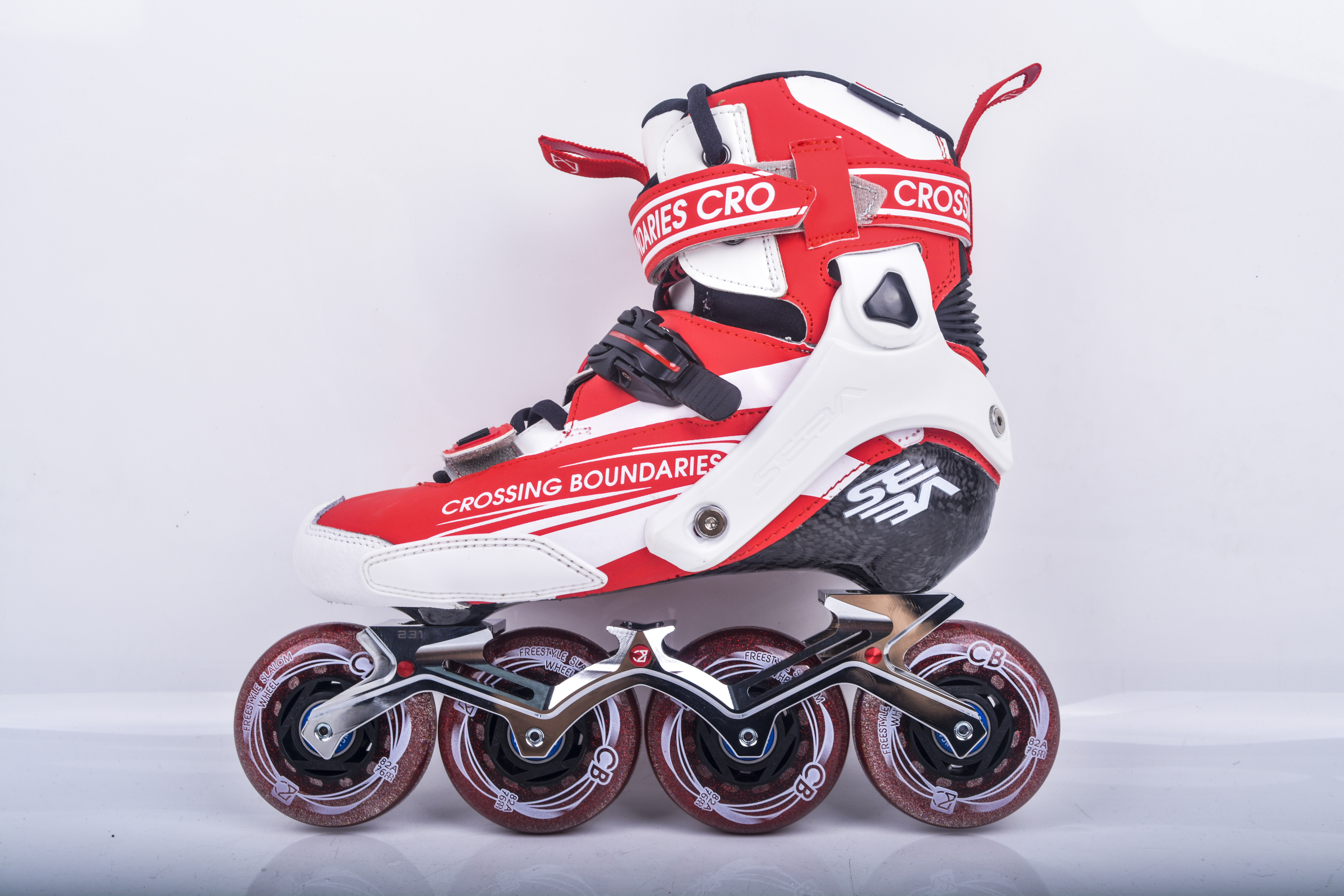 CB7000 electroplated aluminum knife holder roller skates new high quality professional freestyle 4 w