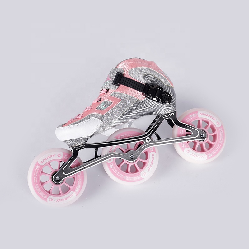 Manufacture Wholesale price big 3 wheel speed skate shoes carbon fiber ice skates for all