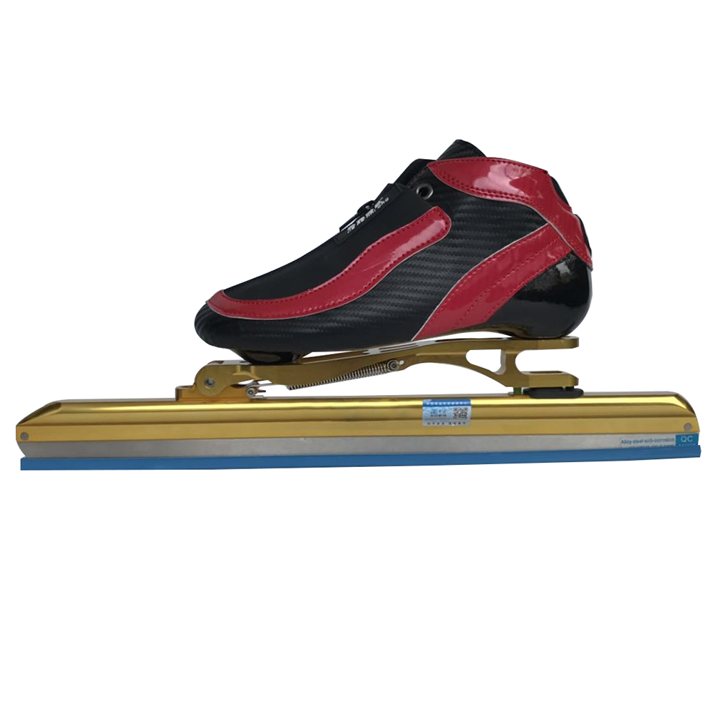 Factory outlet Professional DIY Hand-made long track  red color Clap ice skate shoes