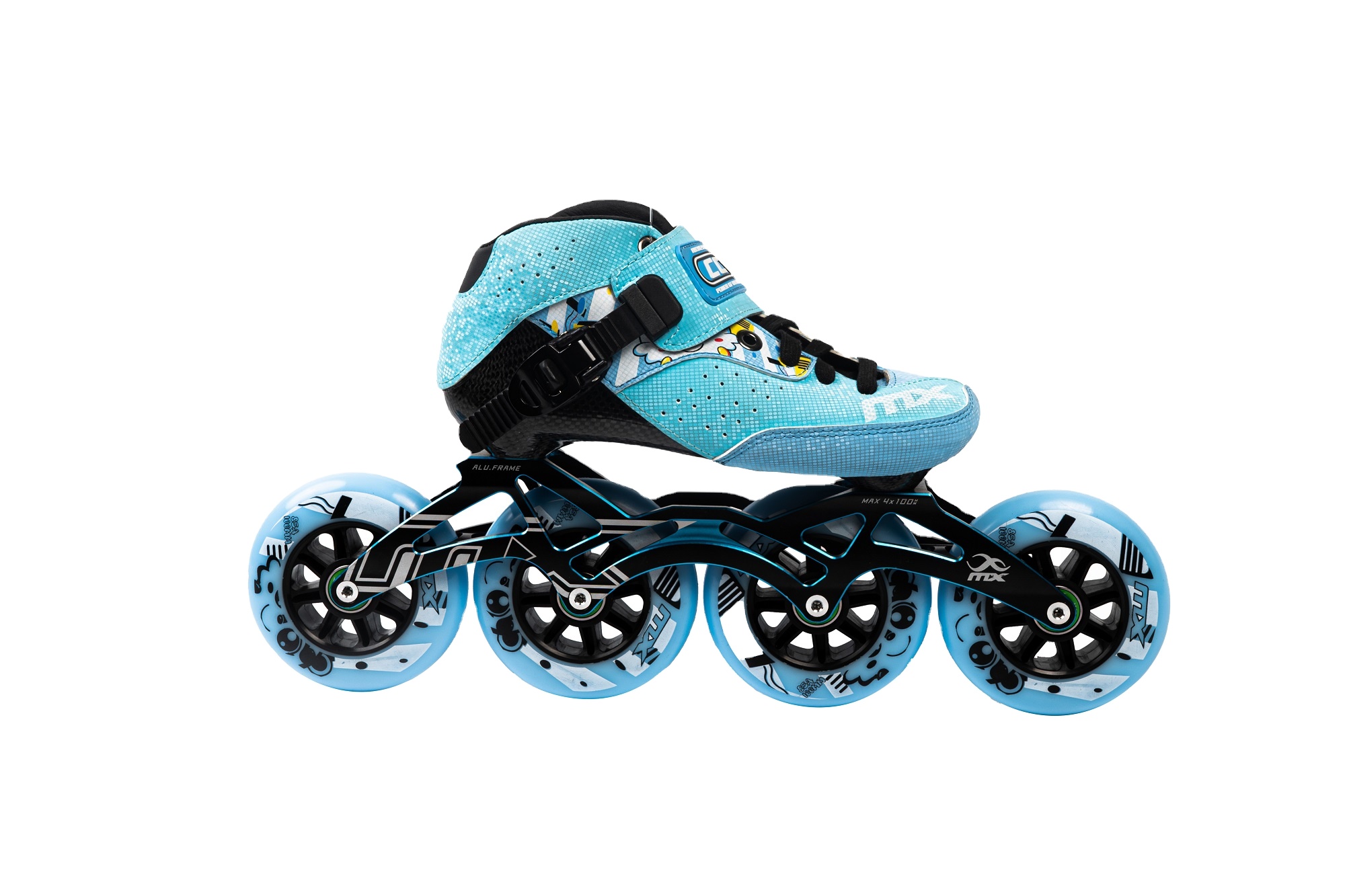 Children's roller skates carbon fiber pink children's high-elastic wear-resistant speed roller shoes